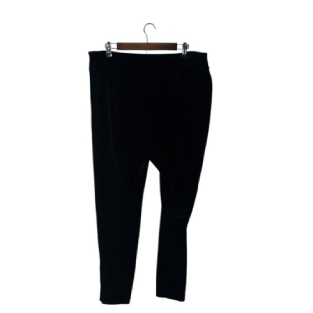 NEW Talbots Black Velvet Pull-On Pants Straight Leg Holiday Size 16W - Picture 2 of 6